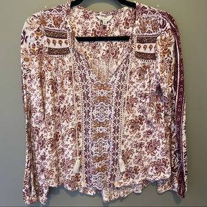 Lucky Brand Tassel Top